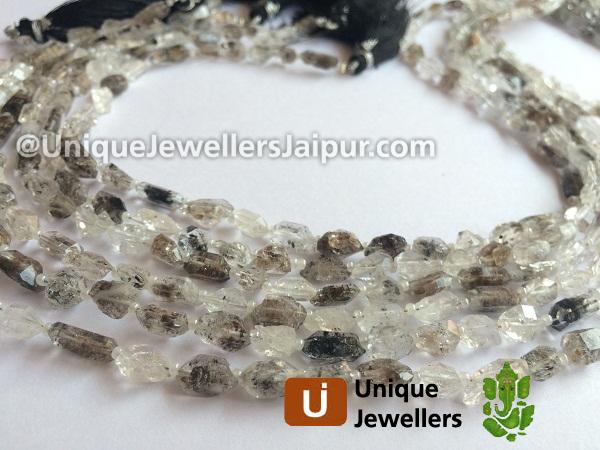 Double Terminated Quartz Rough Nugget Beads